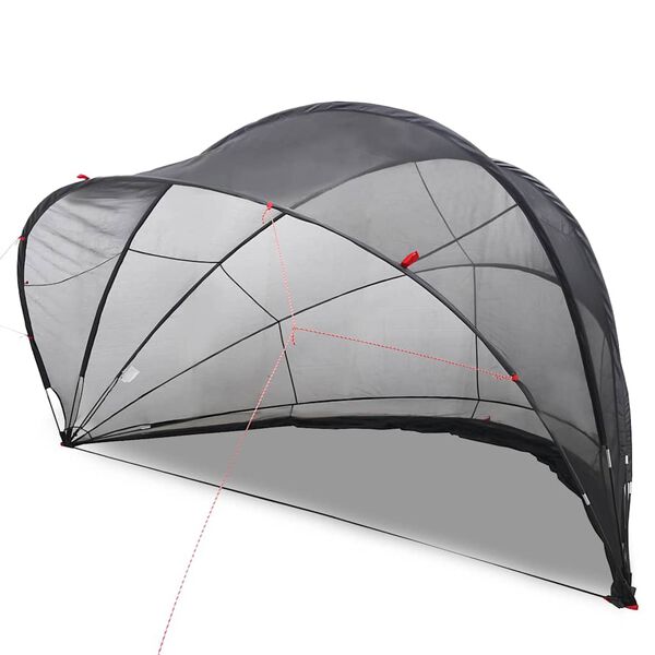 vidaXL Купол за басейн Черно 500 x 500 x 236 см