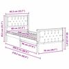 vidaXL Рамка за легло с таблото Светлосиво 80 x 200 cm текстил
