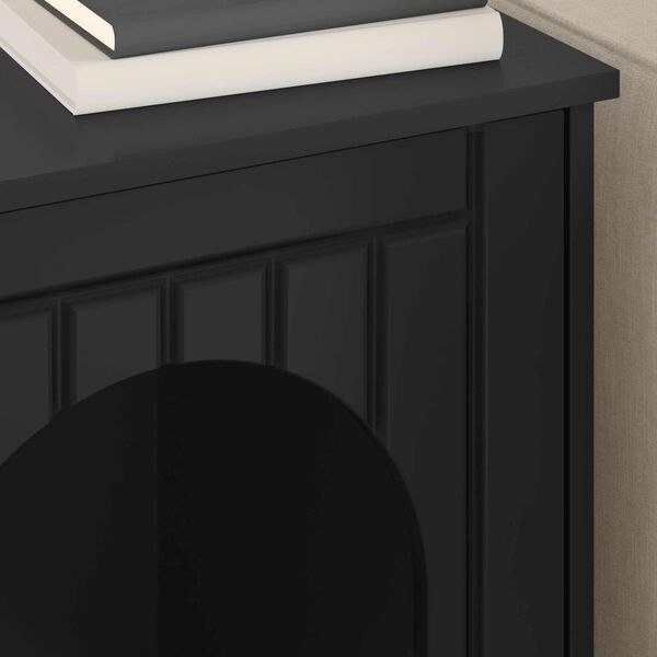 vidaXL Къща за котки Черно 53 х 52 х 62 см Инженерно дърво