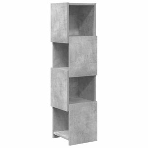 vidaXL Ъглов шкаф 25,5x25x102см Инженерна дървесина Циментено сиво