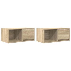 vidaXL ТВ шкафове 2 бр дъб сонома 60x31x25,5 см инженерно дърво