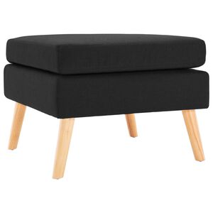 vidaXL Табуретка, черна, текстил