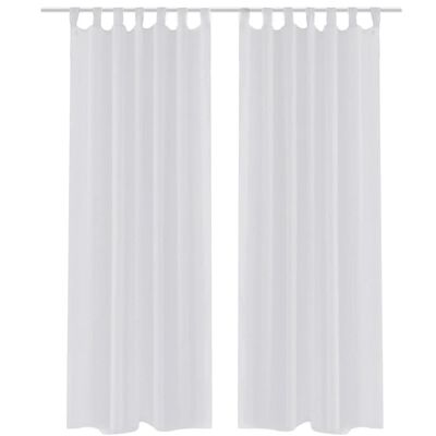 Бели прозрачни завеси 140 х 175 см – 2 броя