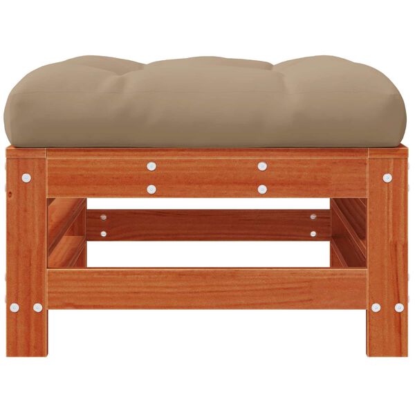 vidaXL Градинска поставка за крака Масивна боровина Восъчен Кафяв