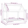 vidaXL Кучешко легло, бяло, 81x60x70 см, борова дървесина масив