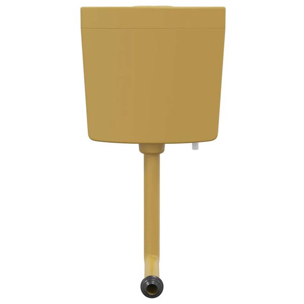 vidaXL Тоалетно казанче с долен вход за вода, 3/6 л, къри