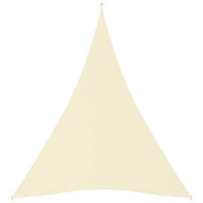 vidaXL Платно-сенник, Оксфорд плат, триъгълно, 4x5x5 м, кремаво