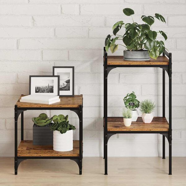 vidaXL Етажерка Борд 4 pcs Кафяво 40 x 40 x 1,5 cm Инженерно дърво