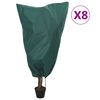 vidaXL Покривала за растения с шнур, 8 бр, 70 г/м&sup2;, 0,8x1,2 м