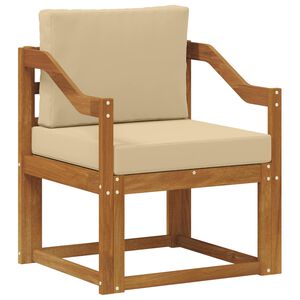 vidaXL Външен диван Солидно акациево дърво и полиестер Естествен