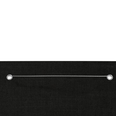 vidaXL Балконски параван, черен, 140x240 см, оксфорд плат
