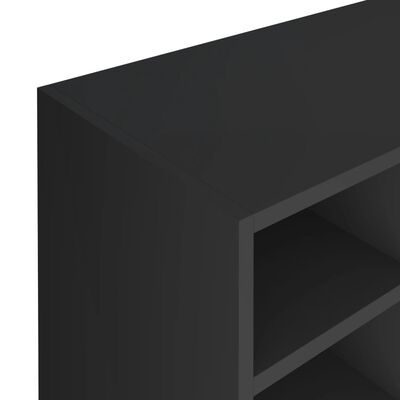 vidaXL Стелаж за обувки, инженерна дървесина, 92x30x67,5 см, черен