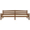 vidaXL Рамка за легло, меденокафява, борово дърво масив, 200x200 см