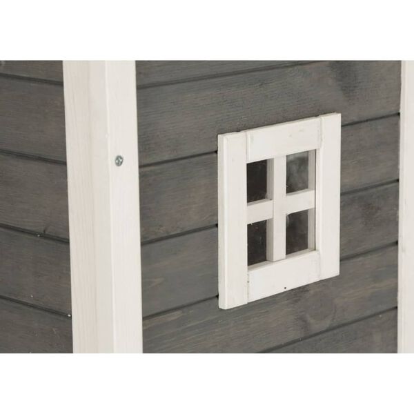 Kerbl Външна къщичка за котки Family, 57x55x80 см, сиво и бяло