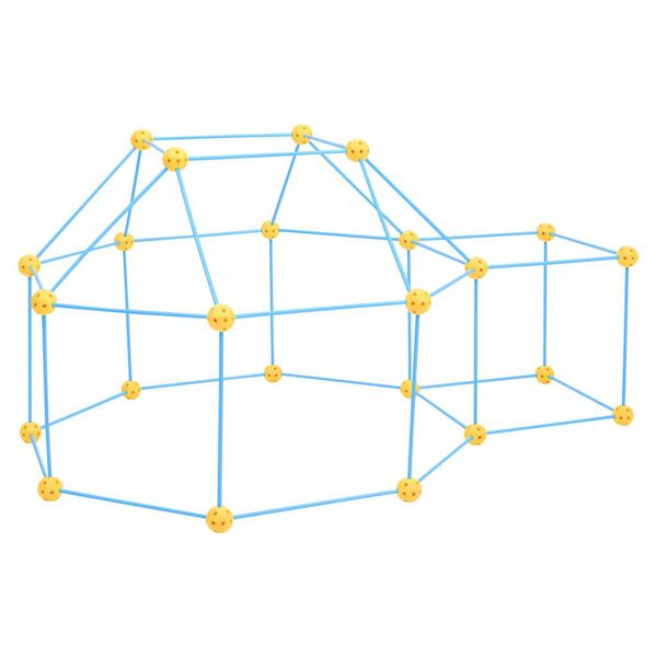 vidaXL Комплект за изграждане на крепост от 72 части за деца