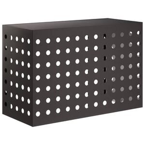 vidaXL Покритие за климатик Черно 90 x 40 x 60 см Стомана