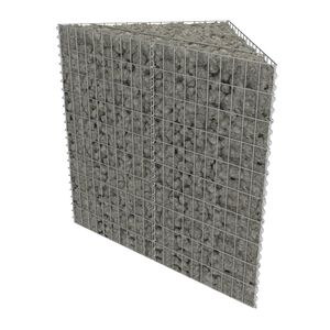 vidaXL Габион повдигната леха, поцинкована стомана, 75x75x100 cм