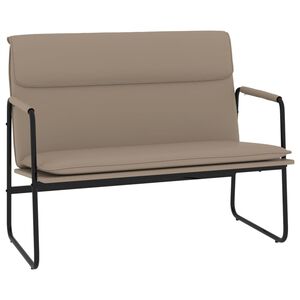 vidaXL Пейка, капучино, 100x64x80 см, изкуствена кожа