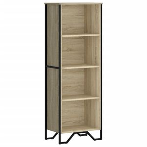vidaXL Библиотека, сонома дъб, 50x31x74,5 см, инженерно дърво