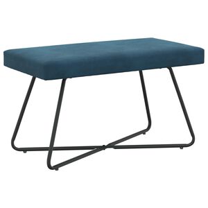 vidaXL Пейка Синьо 80 x 40 x 45 см Кадифе