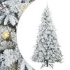 vidaXL Изкуствено коледно дърво с хингед Бяло 240 cm PE и PVC
