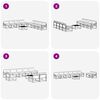 vidaXL Комплект дивани за открито 9 pcs Естествено и черно