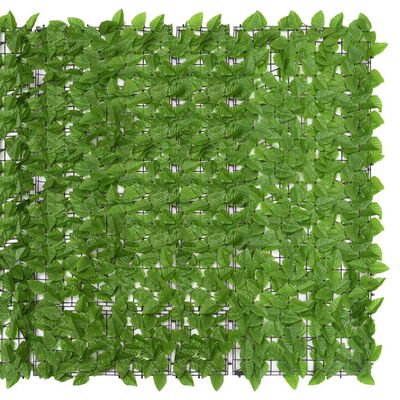 vidaXL Балконски параван със зелени листа, 300x150 см