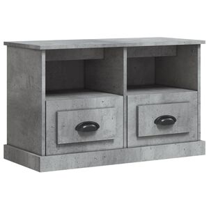 vidaXL ТВ шкаф, бетонно сив, 80x35x50 см, инженерно дърво