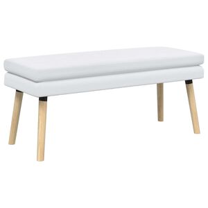 vidaXL Двойно легло Бяло 110 x 40 x 47 см Текстил