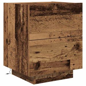 vidaXL Нощен шкаф Старо дърво 45 x 40 x 55 см Инженерна дървесина