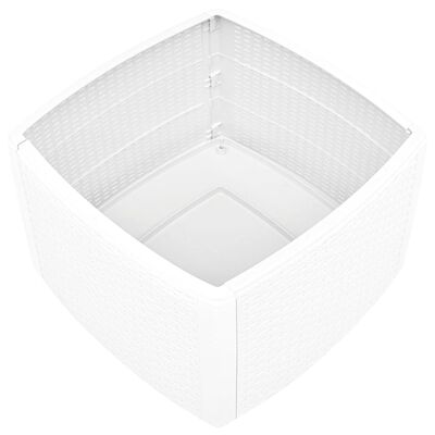 vidaXL Странична маса, бяла, 54x54x36,5 см, пластмаса
