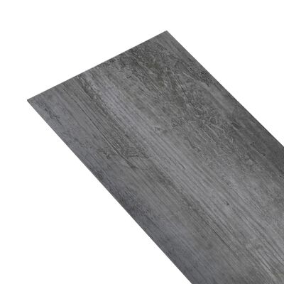 vidaXL Несамозалепващи PVC подови дъски 5,26 м² 2 мм лъскаво сиво
