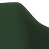 vidaXL Въртящи се трапезни столове, 6 бр, тъмнозелени, кадифе