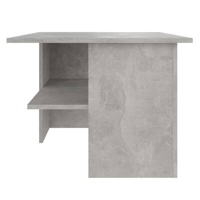 vidaXL Маса за кафе, бетонно сива, 90x60x46,5 см, ПДЧ