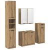 vidaXL Комплект мебели за баня 4 бр. Дъб 64,5 x 33,5 x 59 см