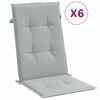 vidaXL Възглавници за стол 6 бр меланж светлосиви 120x50x4 см плат