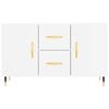 vidaXL Сайдборд, бял гланц, 100x36x60 см, инженерно дърво