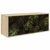 vidaXL Стенен телевизионен шкаф ELBURG 102 x 33 x 40 см Дъб сонома