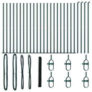 vidaXL Стълб за ограда. Зелено