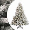 vidaXL Изкуствено коледно дърво с хингед 150 см 150 LED светодиода