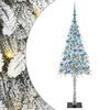 vidaXL Коледно дърво с 300 LED светодиода Бяло 180 cm ПЕ и стомана