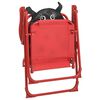 vidaXL Детски градински бистро комплект от 3 части, с чадър, червен