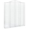 vidaXL Габионни кошници арка 5 бр 200x30x220/240 см поцинковано желязо