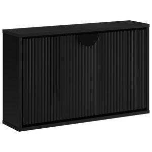vidaXL Шкаф за обувки VENRAY 70 x 17 x 43 cm Инженерна дървесина Черно