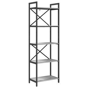 vidaXL Рафт за книги 5 нива 56 x 34 x 171 см Инженерна дървесина