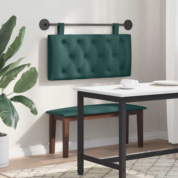 vidaXL Висяща табла Тъмен зелен 100 x 55 x 7 см текстил