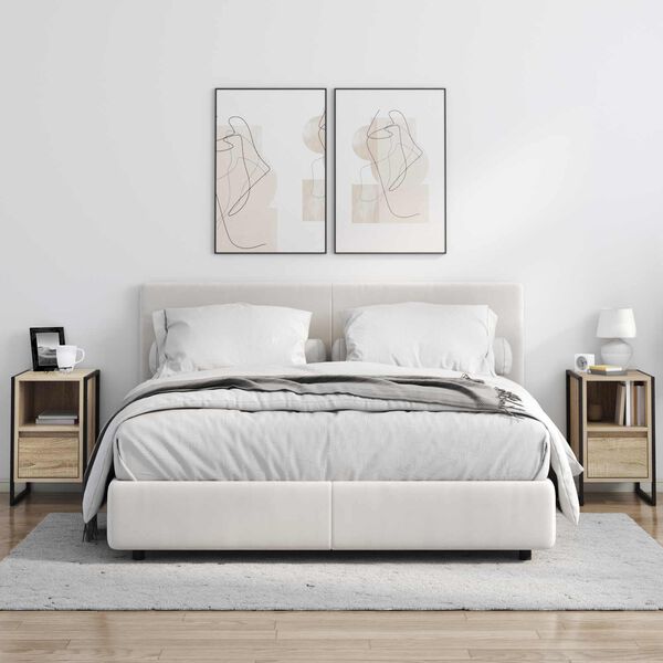 vidaXL Нощно шкафче Сонома 39,5 x 30 x 50 см Инженерно дърво