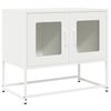 vidaXL ТВ шкаф бял 68x39x60,5 cm Студено валцувана стомана