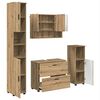 vidaXL Комплект мебели за баня 4 бр. Дъб 35 x 30 x 192 см