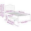 vidaXL Рамка за легло Циментено сиво 90 x 190 cm Инженерно дърво